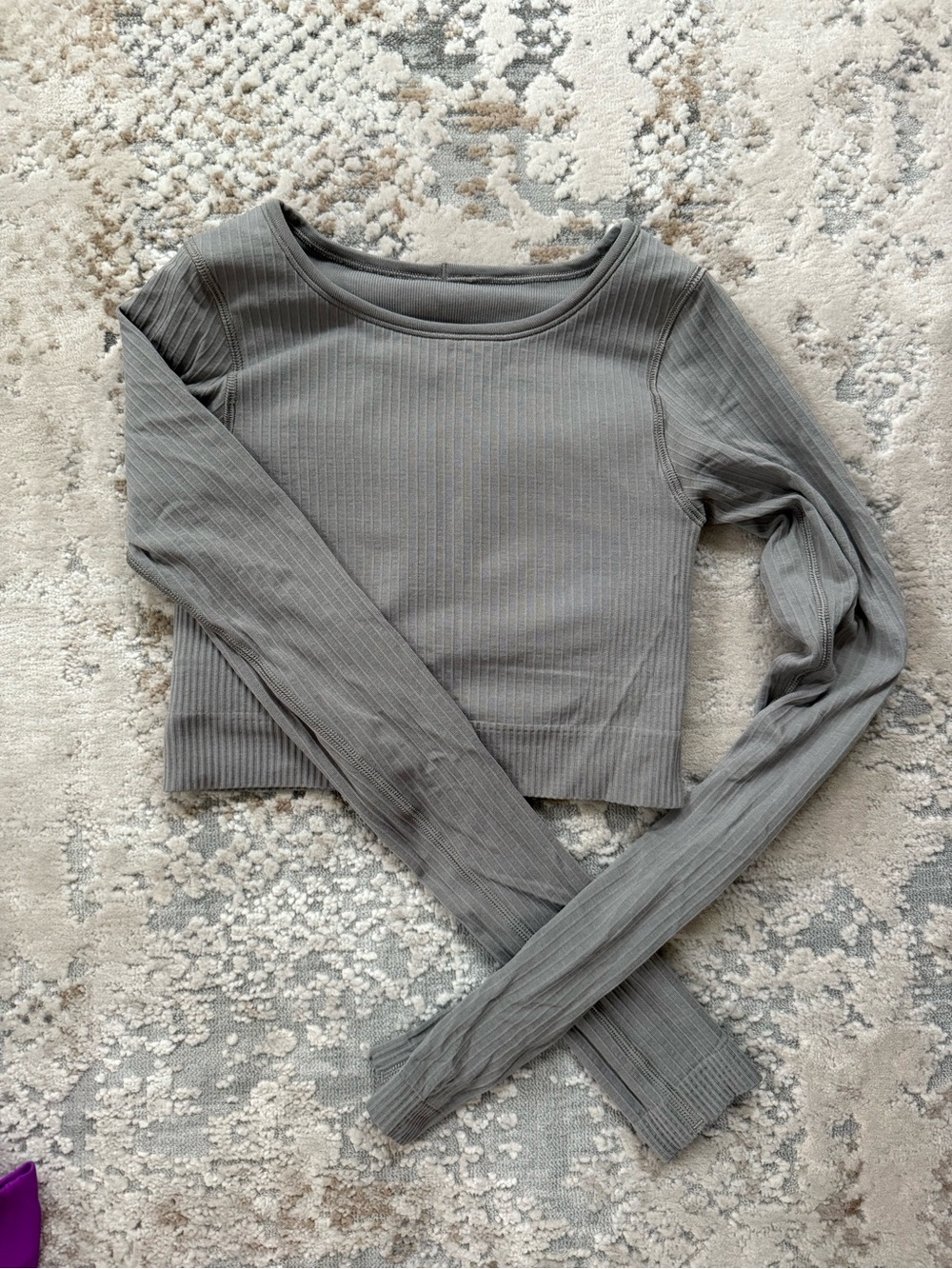 Lululemon long sleeve ribbed cropped top